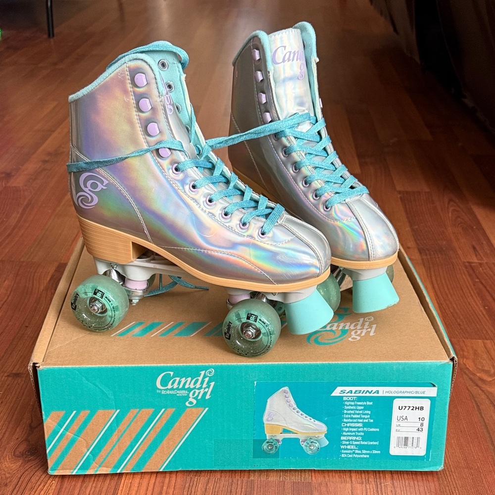 Candi Girl by Roller Derby Holographic Sabina Roller Skates